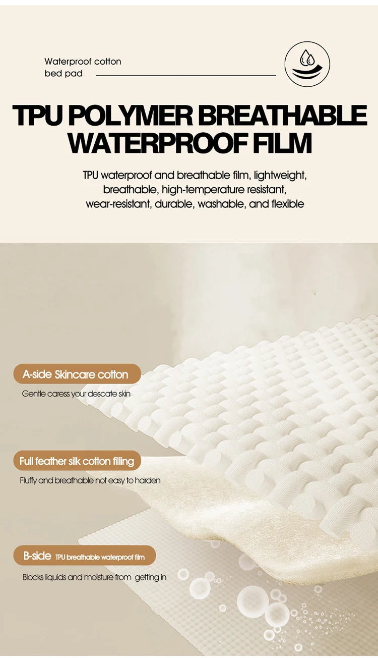 Waterproof Mattress Topper with Elastic Band