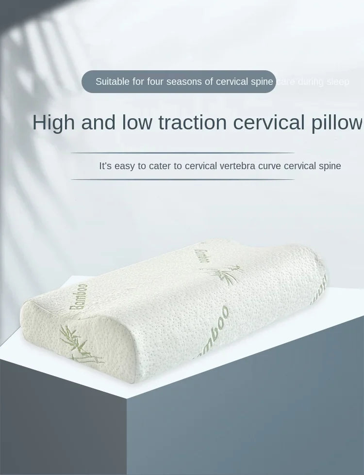 Bamboo Memory Foam Pillow Orthopedic Pillows Support NeckRelief